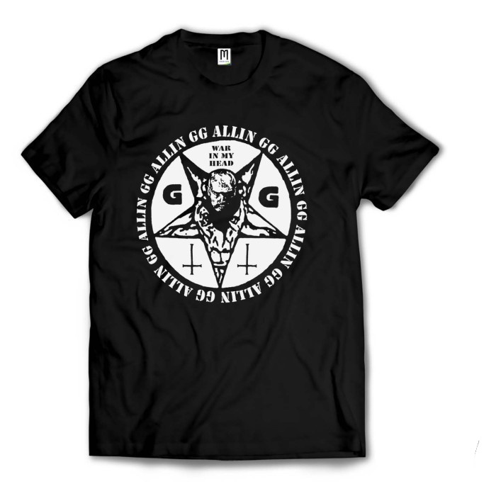 GG ALLIN - Kaos Band Premium - HITAM - S, M, L, XL, XXL.
