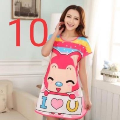 WJ184 Baju Tidur Karakter Daster Motif Lucu