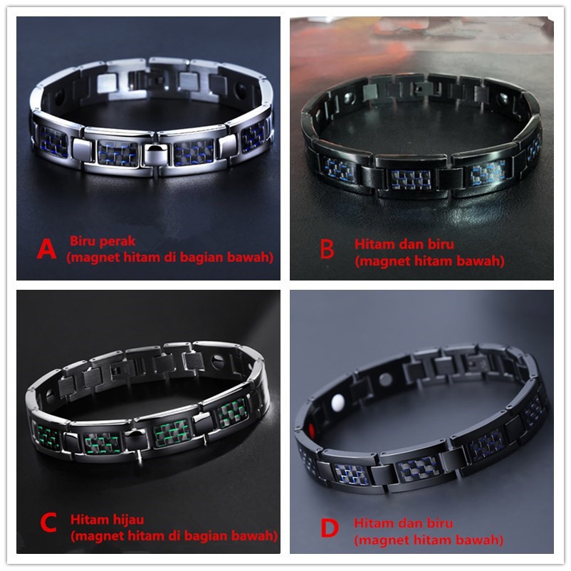 Gelang Baja Karbon Baja Titanium/Gelang Kesehatan Bio Energy Magnetic Gelang Belence-2