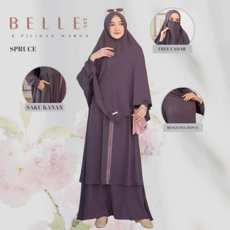 Belle Set by Shahia Hijab (Ready Spurce XXL LD 116cm)