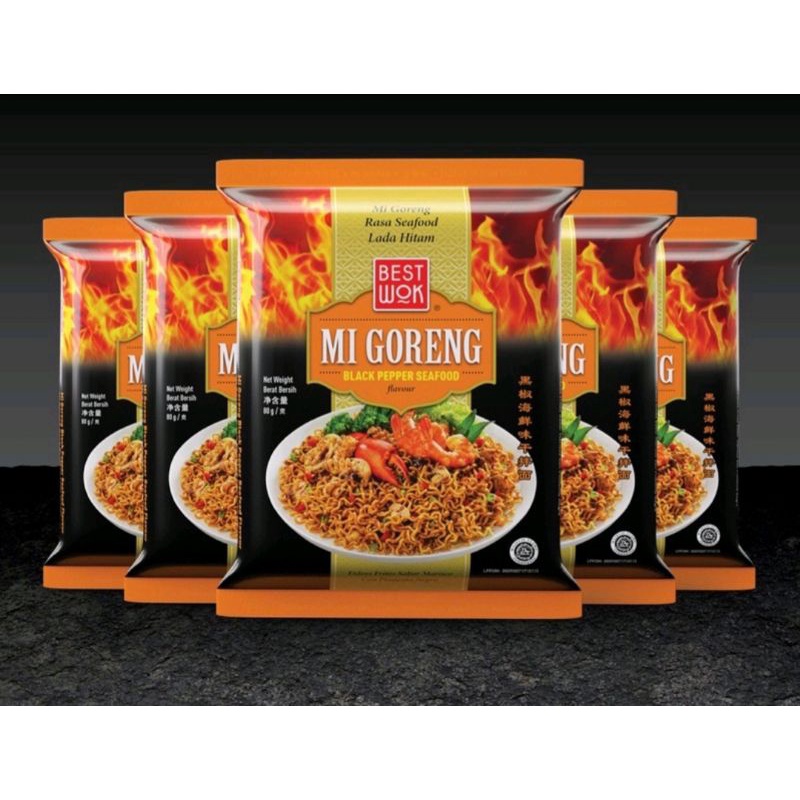 

MIE VIRAL / MIE / BESTWOK /BESTWOK MIE GORENG RASA BLACKPAPER isi 5 HALAL DARI MUI