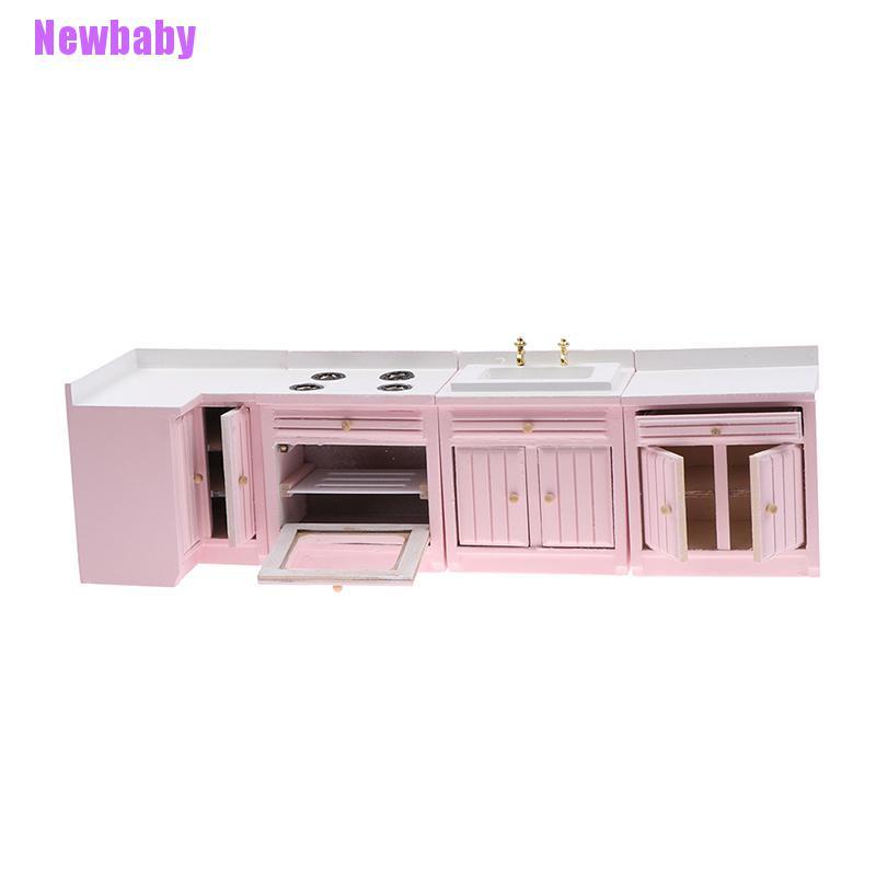 (Newbaby) Mainan Miniatur Lemari / Wastafel / Kompor / Bak Cuci Skala 1: 12 Untuk Aksesoris Rumah Boneka