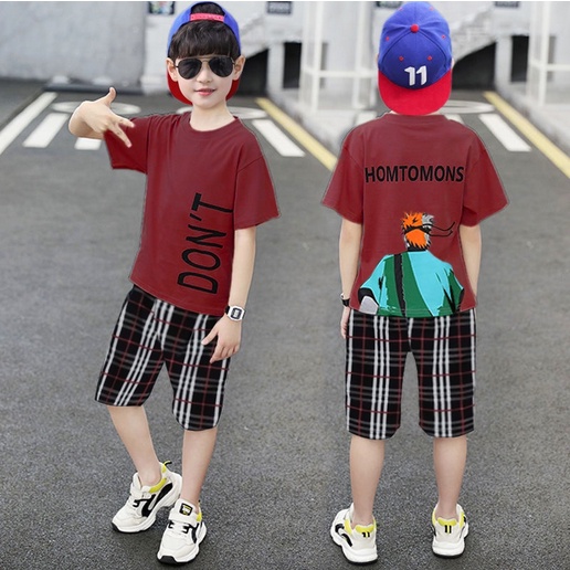 Setelan Anak Laki-laki KARAKTER Anime Kombinasi Kotak Usia 1-7 tahun