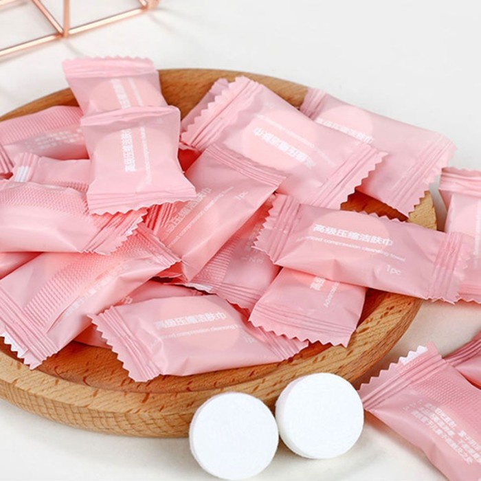 Candy Mini Towel Handuk Sekali Pakai Travel Disposable Compress Towel