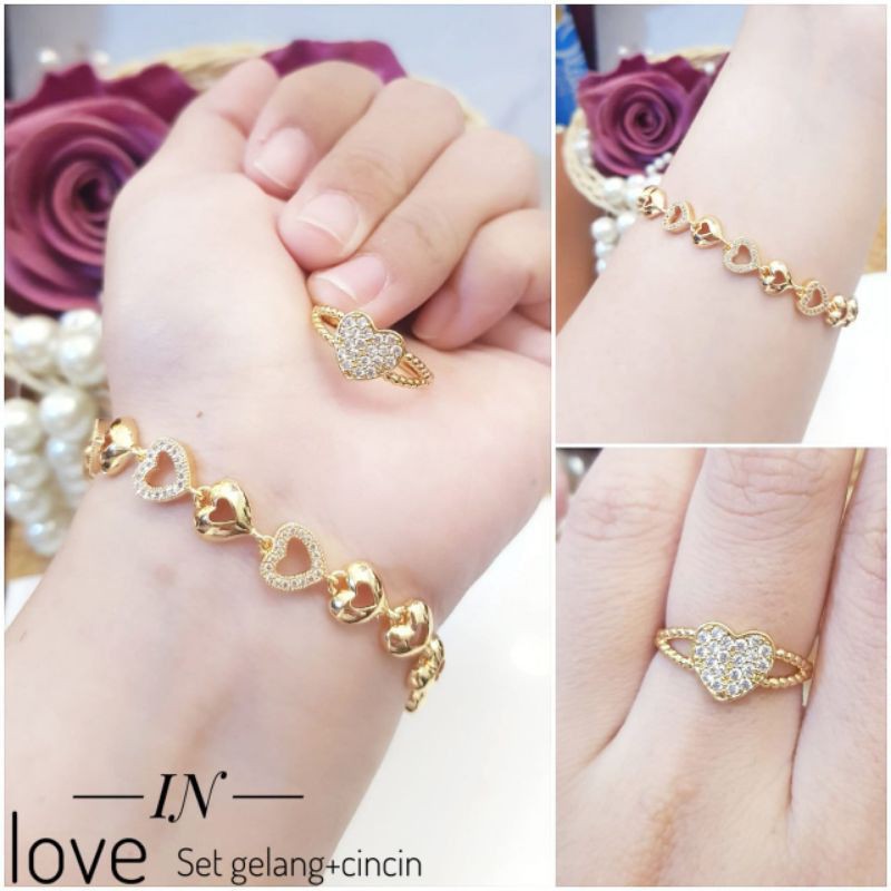 Xuping Set gelang dan cincin 2121c