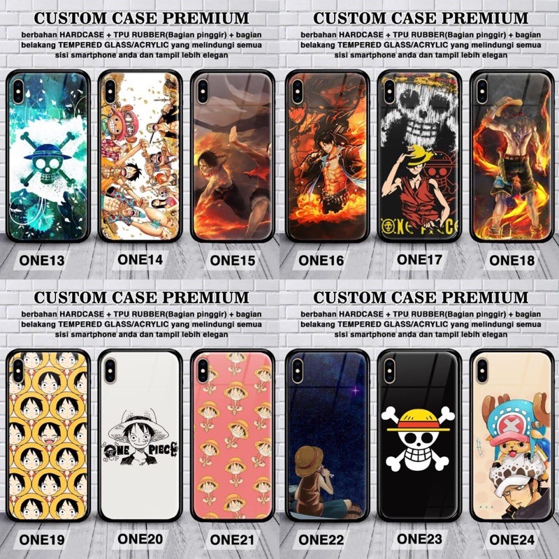PREMIUM CUSTOM CASE ONEPIECE REDMI 9/REDMI NOTE 9/REDMI NOTE 9 PRO GLASS CASE