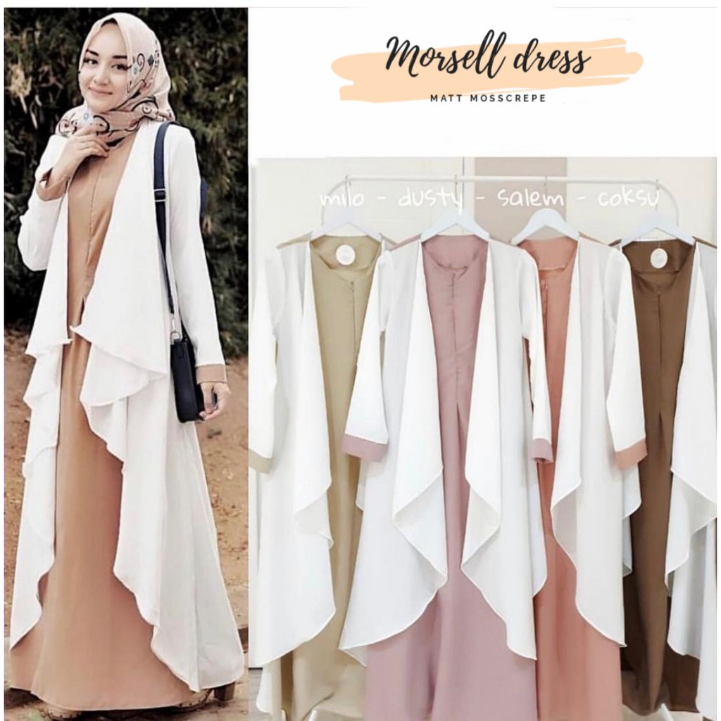 DN MORSEL DRESS Baju Gamis Wanita Pakaian Muslimah Baju Hijab Wanita Elegant Trendy Terbaru 2020