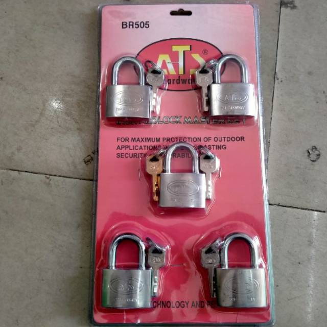 Gembok Master Key 50mm x 5 pcs