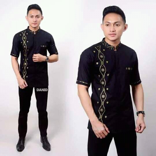Batik Kalongan | Koko Batik Bordir High Quality Motif Rantai