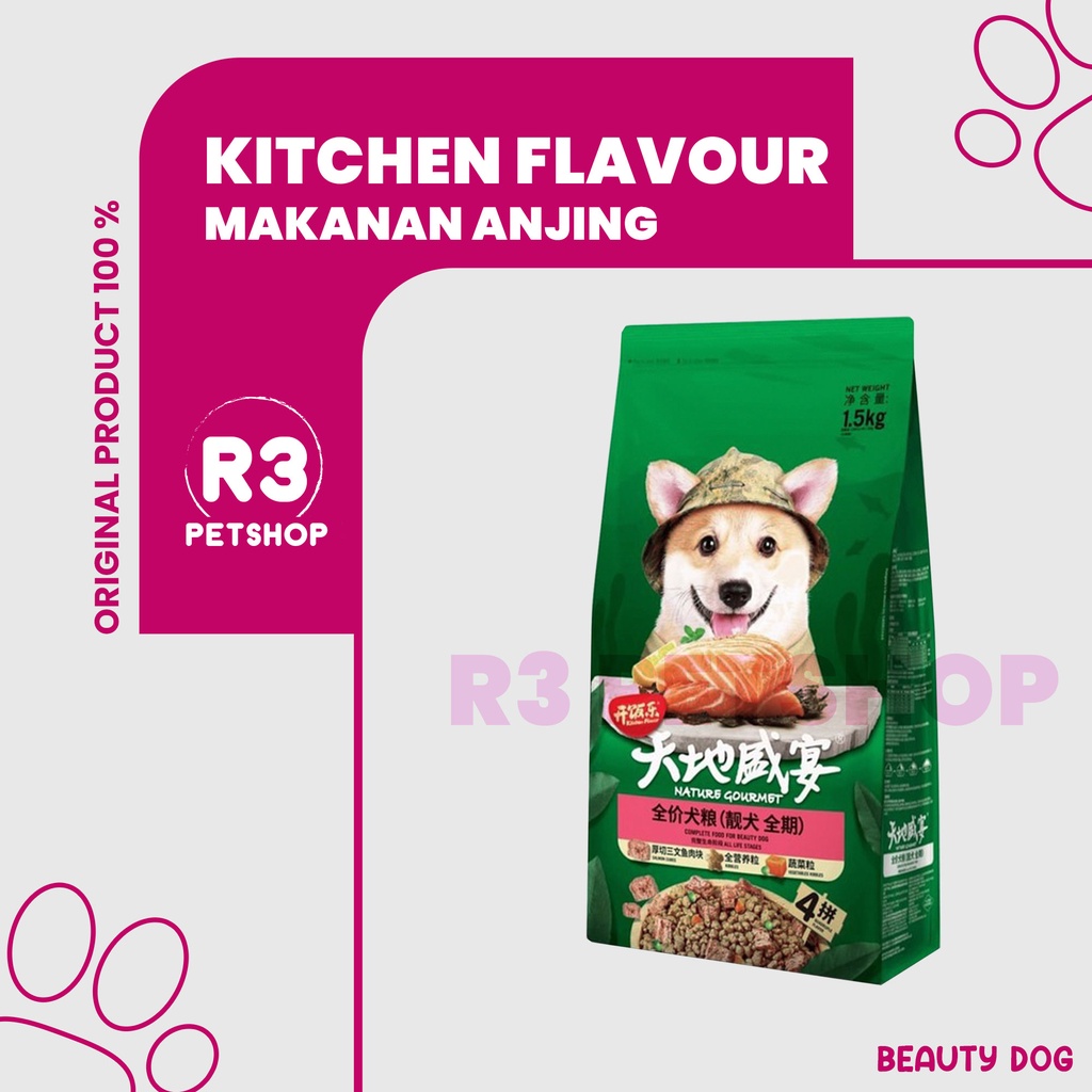 Makanan Anjing Kitchen Flavour Nature Gourmet Dog Food 1,5kg