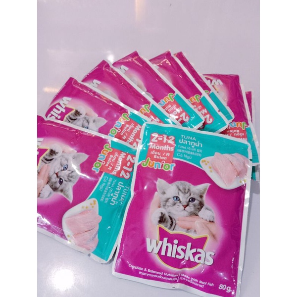 Whiskas Sachet junior tuna (1dus) makanan basah whiskas saset