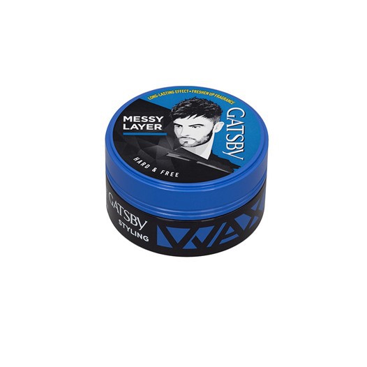 Minyak Rambut Cowok Pria gaya Acak Matte Tahan Seharian ~ Gatsby Wax Messy Layer 25g