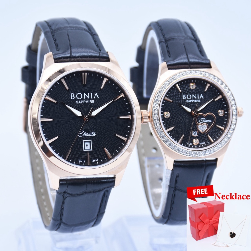Jam tangan Couple Bonia BNB10680 Original Free Kalung Bonia