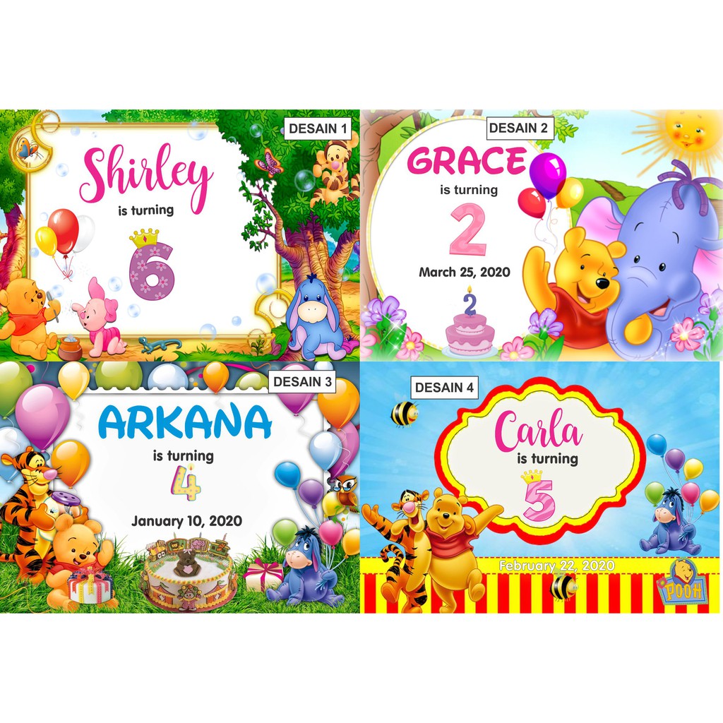 

STIKER LABEL GOODYBAG/BENTO MOTIF WINNY THE POOH