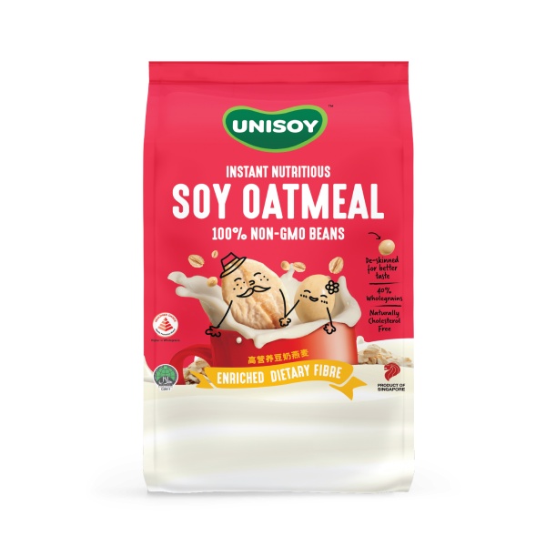 

NEW Unisoy Instant Nutritious Soy Oatmeal Non GMO Beans Soya Cereal Oatmeal Sereal Susu Kedelai