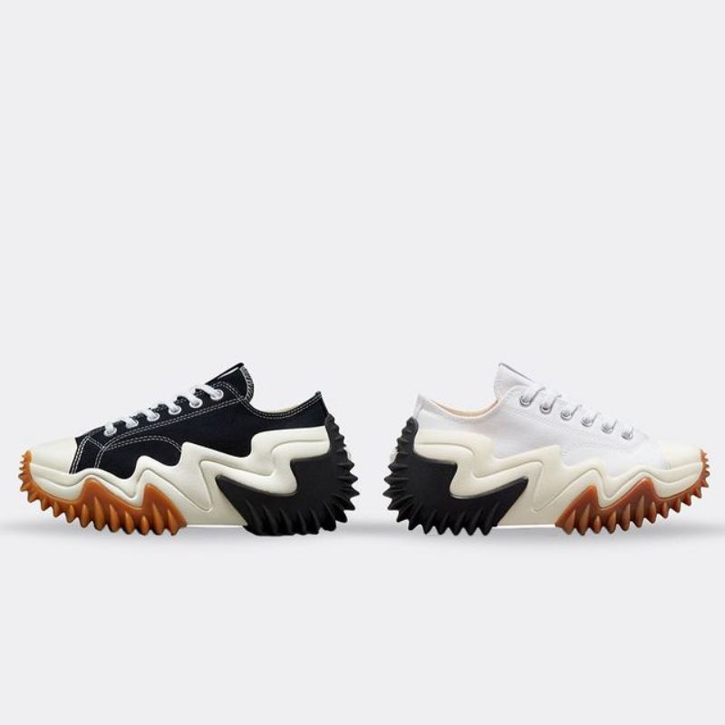 100% aman sepatu converse run star motion ox platform black white 172895c bnib 100% authentic /