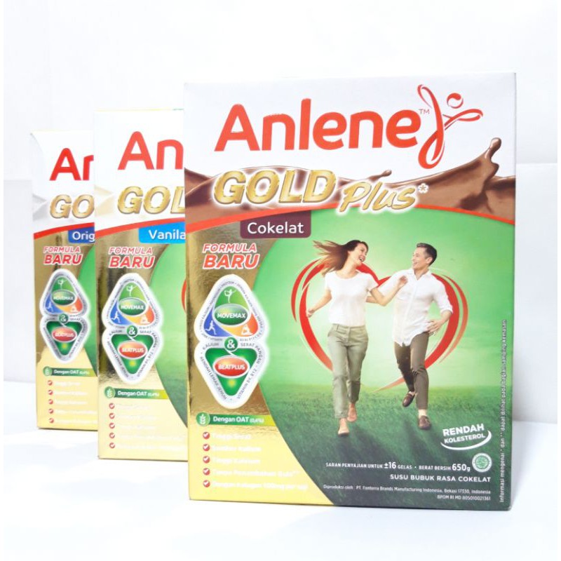 

Susu Anlene Gold 650 g Original | Vanila | Coklat