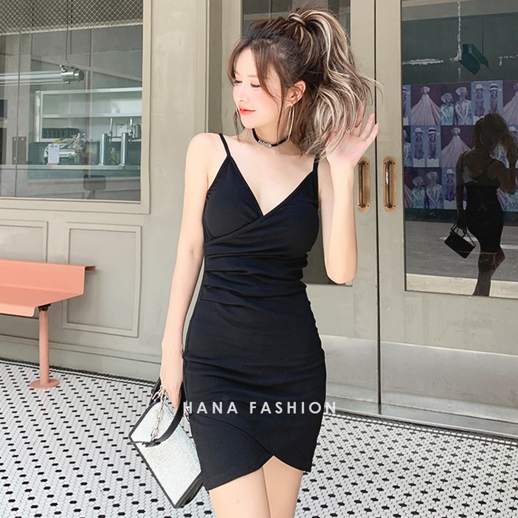 Hana Fashion - Evalia Mini Dress Hitam Pesta Wanita [S - XXXL]  - TT016