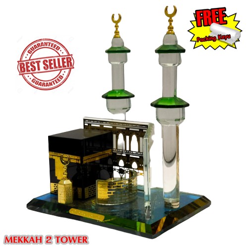 Miniatur Kristal Kabah 2 Pilar GRADASI WARNA