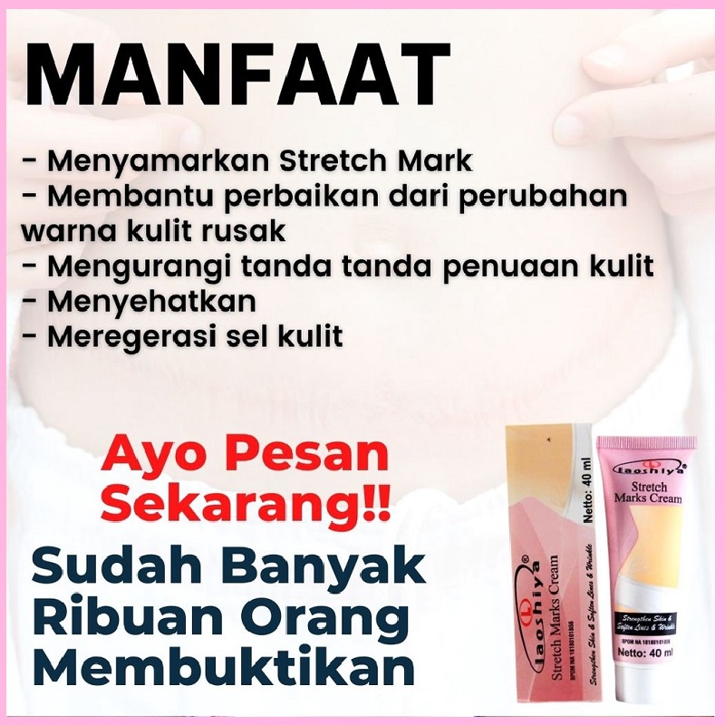 Obat Strechmark Laoshiya Cream Penghilang Strechmark Ampuh Permanen Bpom Salep Strechmark Penghilang Selulit