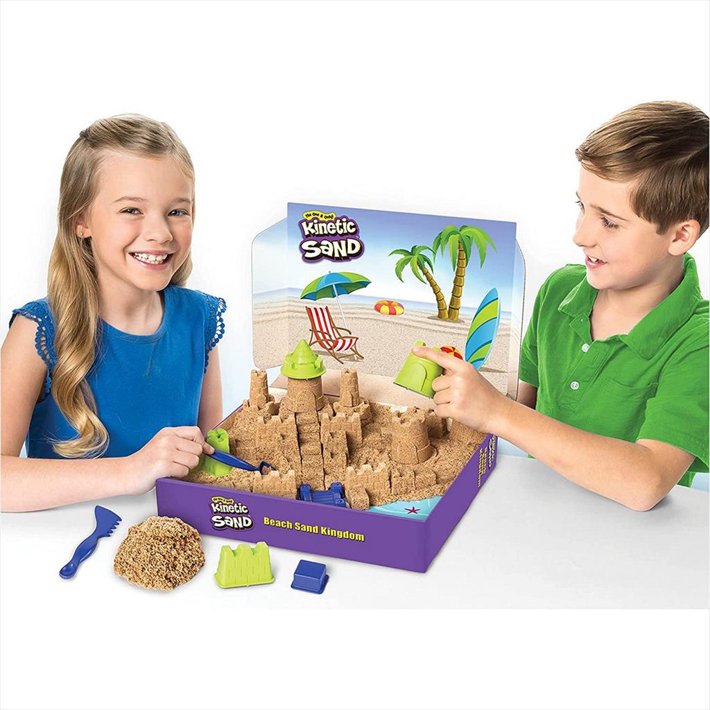 Kinetic Sand 6044143 Beach Sand Kingdom Mainan Pasir Spin Master