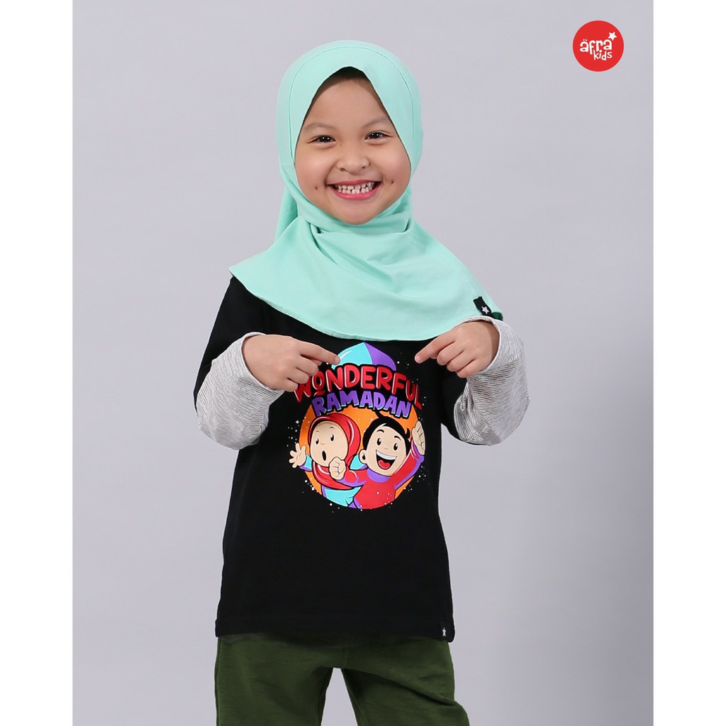 Kaos Anak Afrakids AF304 &quot;Wonderful Ramadan&quot; Lengan Panjang