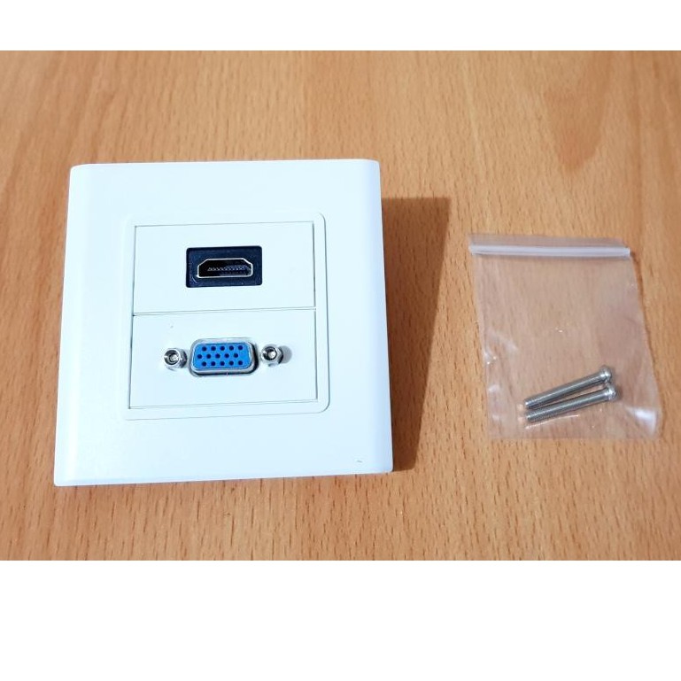 SKU-1013 FACEPLATE VGA + HDMI COMBO / FACE PLATE / MODULAR VGA HDMI