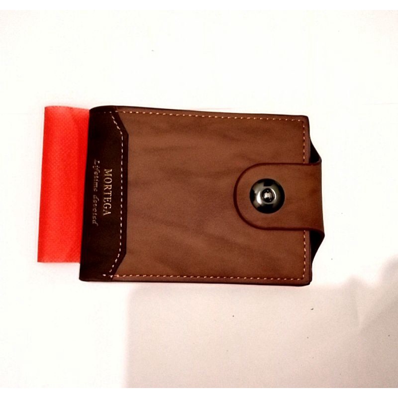 Dompet pria import mortega exclusive Kulit PU model Kancing-Kombinasi III