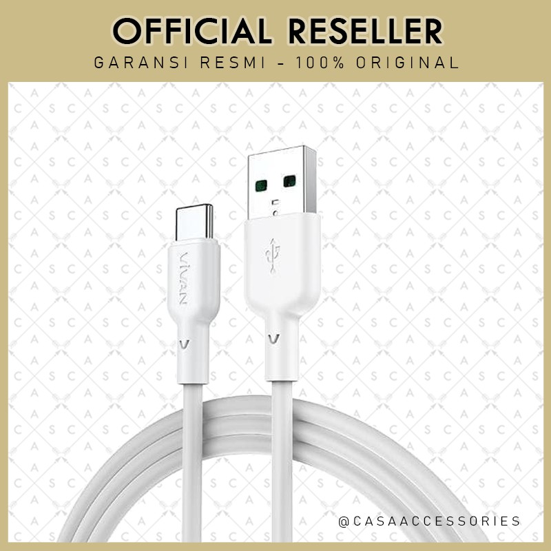 Vivan Type C 6.5A VQC100 USB-C Cable Kabel Data Fast Charge VOOC OPPO HUAWEI etc