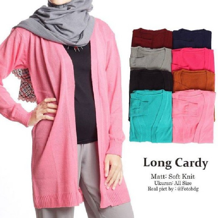 LONG PASTEL CARDI KARDIGAN