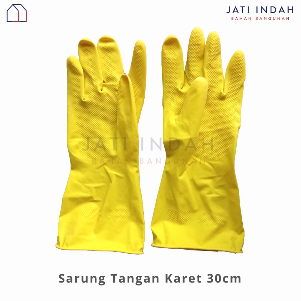 Sarung Tangan Karet Latex Fawi 30 Cm Household Gloves Kuning Shopee Indonesia