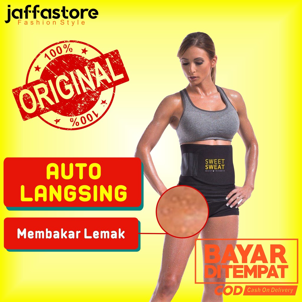 Korset Pelangsing Pengecil Pembakar Lemak Perut Pria Wanita Original Sweet Sweat Waist Trimmer