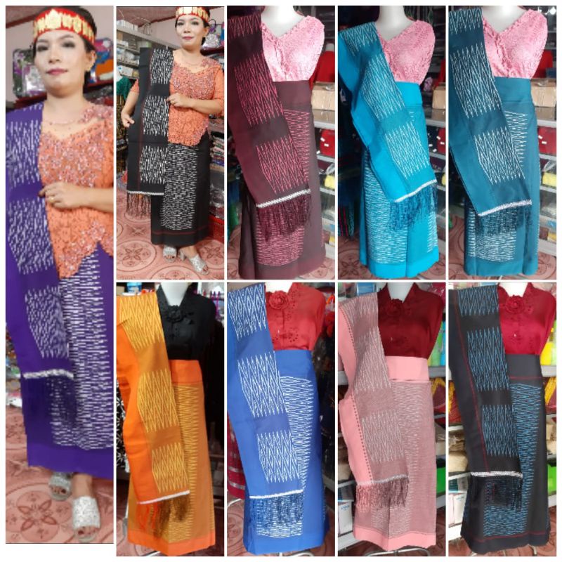 ADA PULUHAN WARNA - SONGKET SIBOLANG  RASTA ATBM SIANTAR SARUNG SELENDANG ULOS SIBOLANG RASTA MERAH 