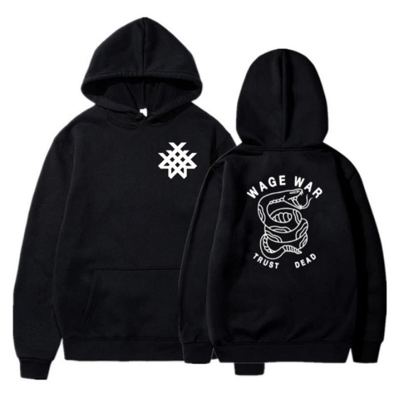 Jaket Hoodie Band WAGE WAR Pria Wanita Custom Distro Polos Tebal