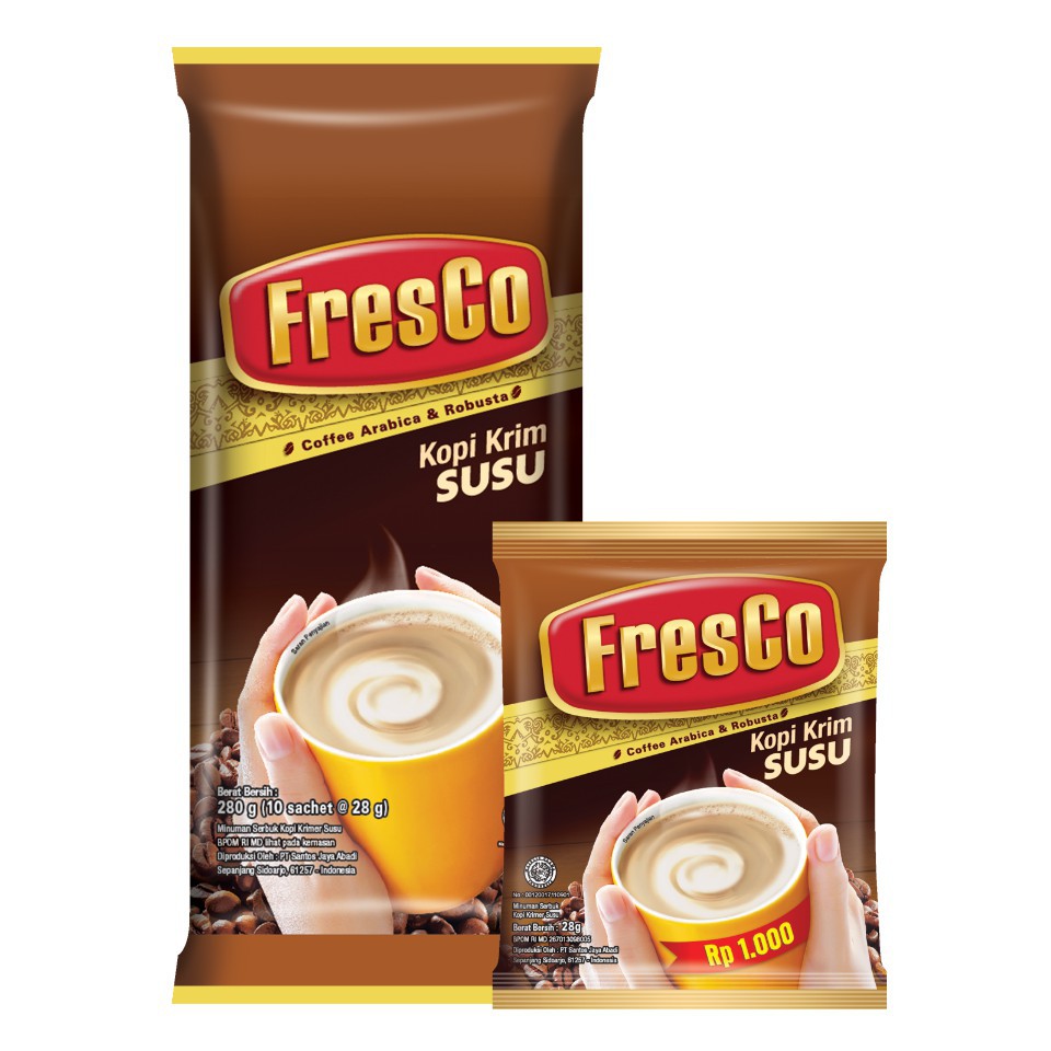 

Freshco Kopi Krim Susu 280gr (10sachet @28gr)