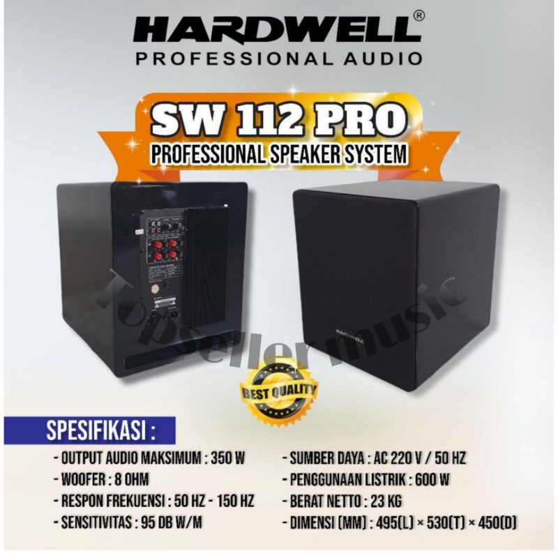 SUBWOOFER AKTIF 12INCH HARDWELL SW 112 PRO ORIGINAL GARANSI HARDWELL