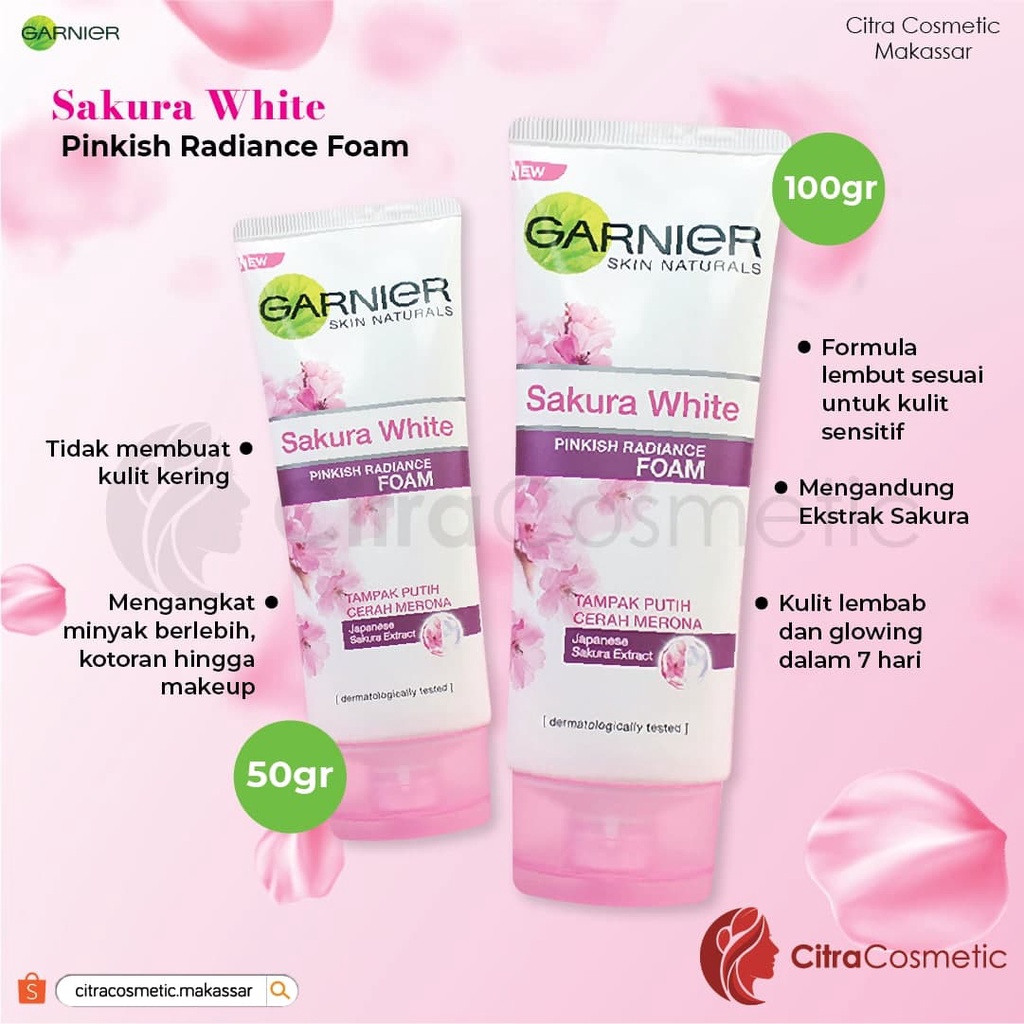 Garnier Sakura White Series Whip Foam | Pinkish Radian Foam | Essens Lotion | Night Cream | Whitening Serum Cream | Body Lotion