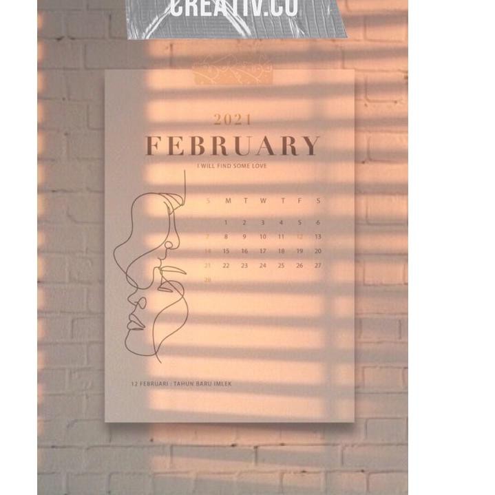 

[Terkeren Se-RI] KALENDER AESTHETIC 12 BULAN [TERMURAH + BONUS STICKER] TAHUN 2021