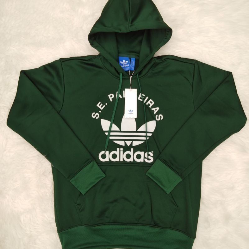 JAKET SWEATER HOODIE JUMPER ADIDAS PALMEIRAS GREEN WHITE ORIGINAL