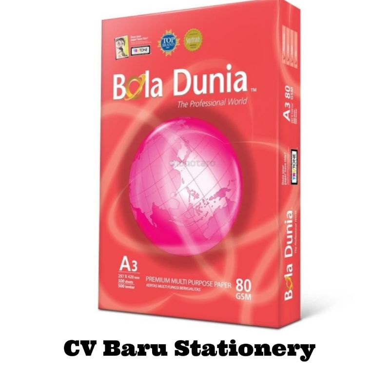 

Kertas Bola Dunia A3 70 gram, 80 gram