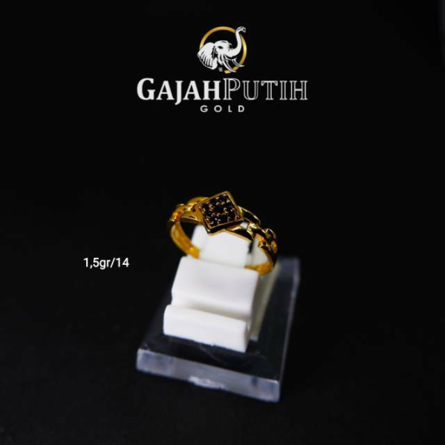 1,5gr Cincin Model Permata Emas Asli Kadar 375 kodeN11514