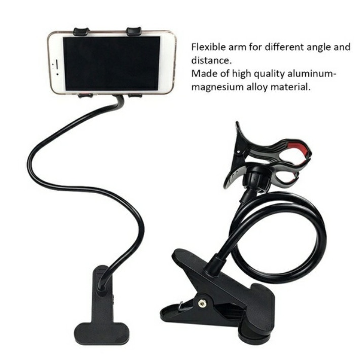 (COD Makassar) Phone Holder / Lazypod Arm Universal Tablet PC Desktop Holder dengan Klip 360 Derajat