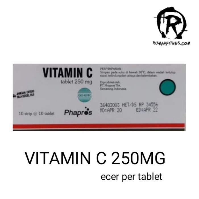 ASLI PHAPROS VITAMIN C 250MG DAYA TAHAN TUBUH