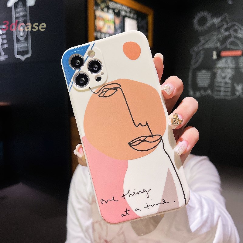 Cute Line Girl Design Smartphone TPU Couples Case Xiaomi Redmi POCO X3 NFC X3 PRO M3 Redmi 9C NFC 9A 9i 9T 9 Power 10X POCO M2 PRO Redmi Note 9 8 10 10S 9 PRO MAX 9S