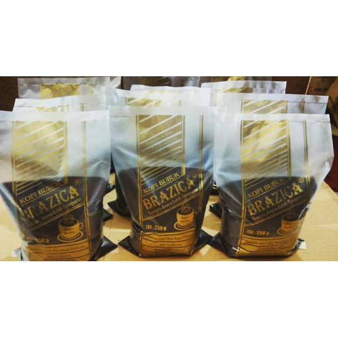 

Kopi Bubuk Robusta Lampung 500 gr. "Brazica" Gold Quality