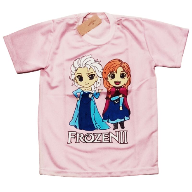 KAOS ANAK PEREMPUAN FROZEN UMUR 1-2-3-4-5-6-7-8-9-10-11-12 // ATASAN BAJU ANAK PEREMPUAN // GROSIR KAOS ANAK