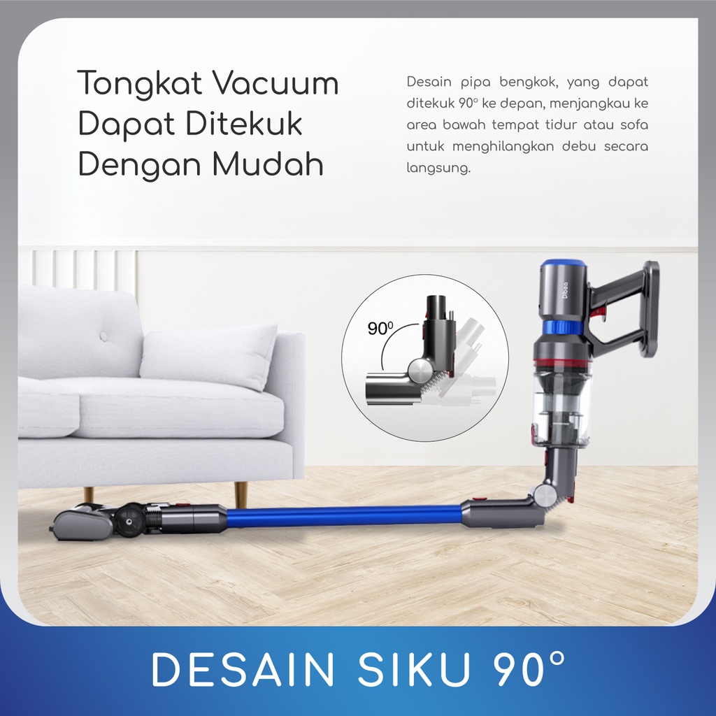 Dibea FC22 Vacuum Cleaner Tanpa Kabel, Hemat Listrik & Praktis