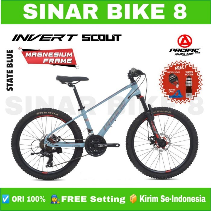 Sepeda Gunung Ukuran 24 Inch MTB INVERT SCOUT 21 Speed Frame Magnesium