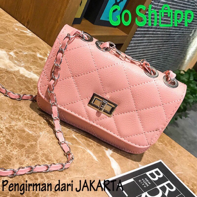 Tas Selempang Kulit Warna Premium - Tas Wanita Import Fashion Korea Kulit PU Warna [SL05]