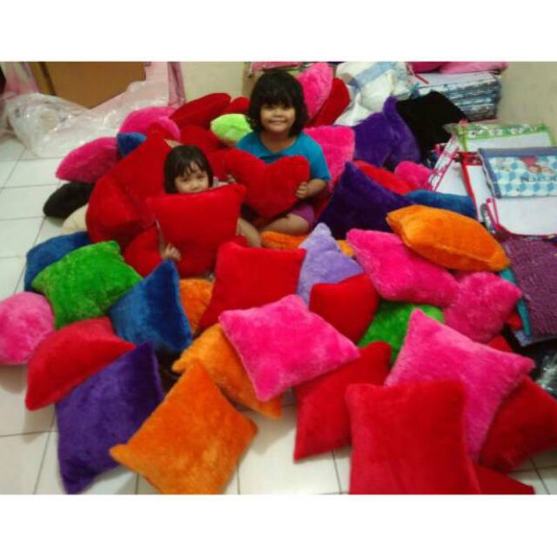 bantal sofa bahan rasfur / bantal kotak dan bantal love